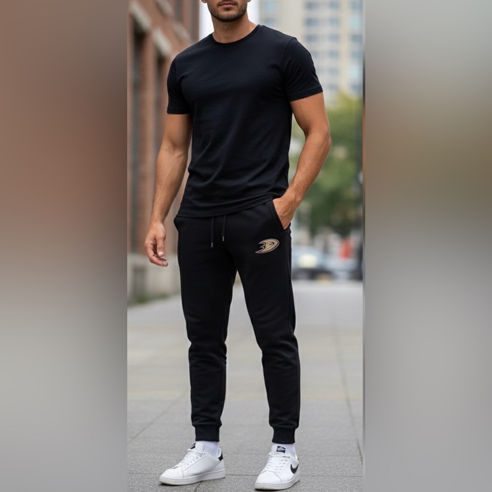 Lululemon Black Jogger Pants Zipper Back Pocket,Waist Drawstring, Ankle Cuffs, M